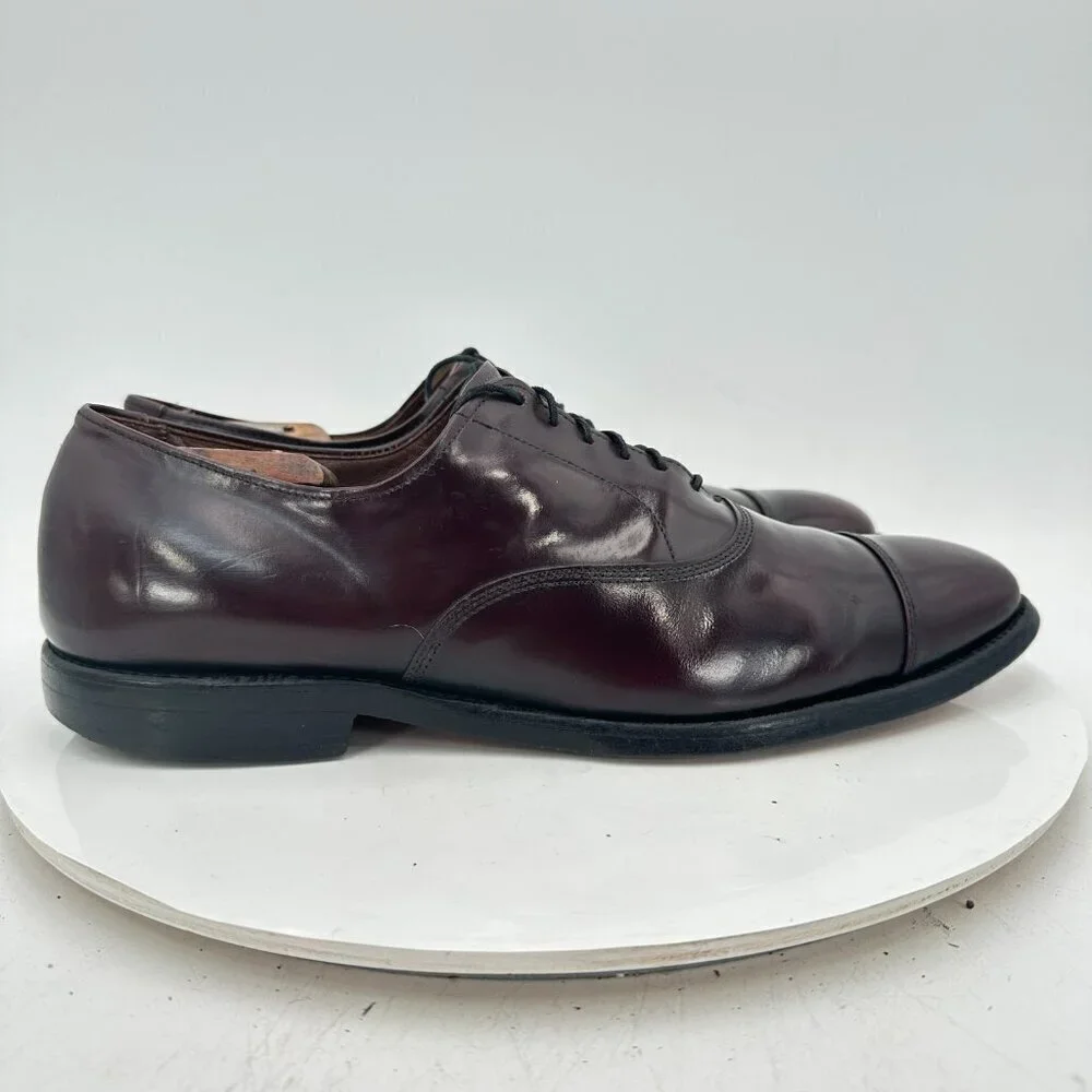 Allen Edmonds Park Avenue Men Size 9C Brown Leather Cap Toe Oxford Dress Shoes